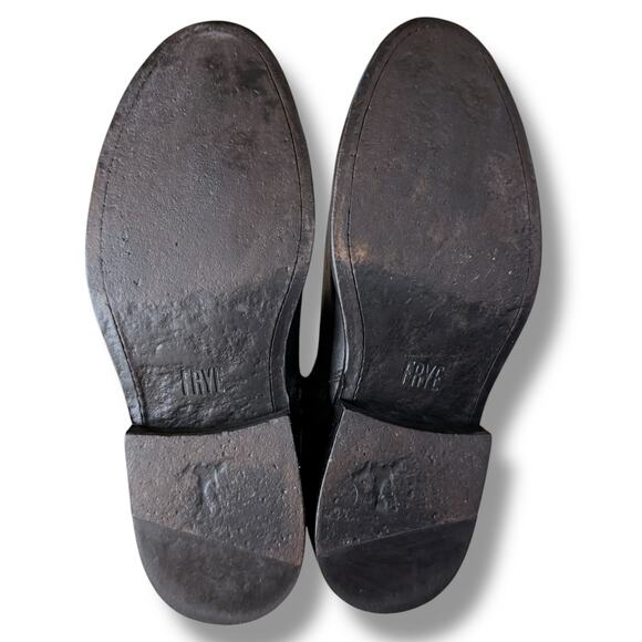 Frye Jayden Boots Womens Black Brown Leather Button StrapTall Size 6 - Picture 6 of 11